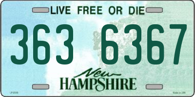 NH license plate 3636367