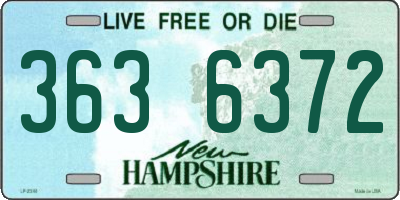 NH license plate 3636372