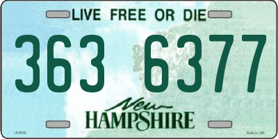 NH license plate 3636377