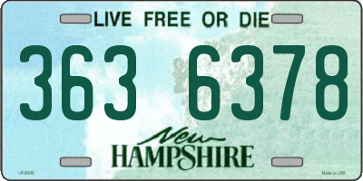 NH license plate 3636378