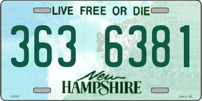 NH license plate 3636381
