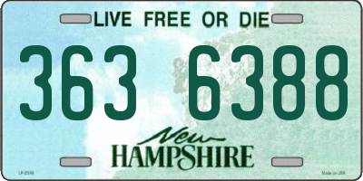 NH license plate 3636388
