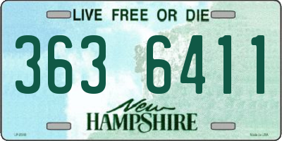 NH license plate 3636411