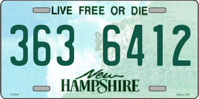 NH license plate 3636412