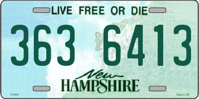 NH license plate 3636413