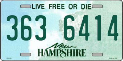 NH license plate 3636414
