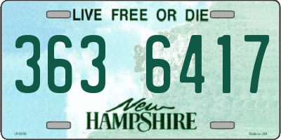 NH license plate 3636417