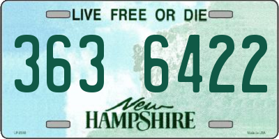 NH license plate 3636422
