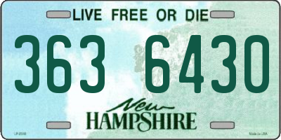NH license plate 3636430