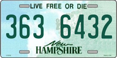 NH license plate 3636432