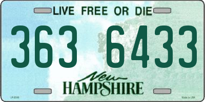 NH license plate 3636433