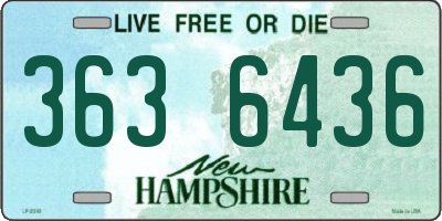 NH license plate 3636436