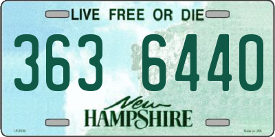 NH license plate 3636440