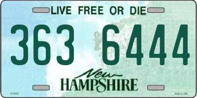 NH license plate 3636444