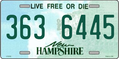 NH license plate 3636445