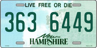 NH license plate 3636449