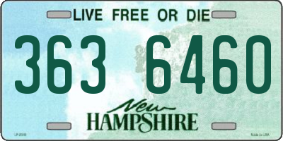 NH license plate 3636460