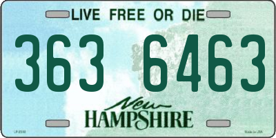 NH license plate 3636463