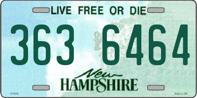 NH license plate 3636464