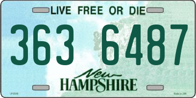 NH license plate 3636487