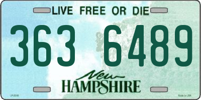 NH license plate 3636489