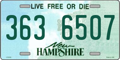 NH license plate 3636507