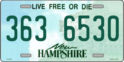 NH license plate 3636530