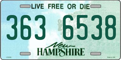 NH license plate 3636538