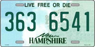 NH license plate 3636541