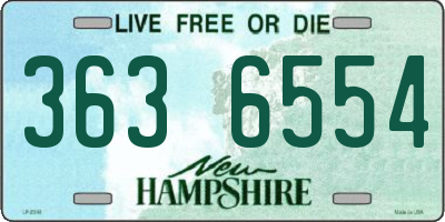 NH license plate 3636554