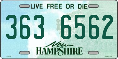 NH license plate 3636562