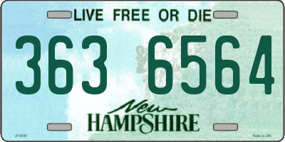NH license plate 3636564