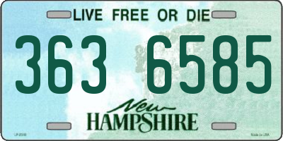 NH license plate 3636585