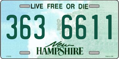 NH license plate 3636611