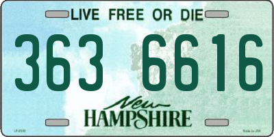 NH license plate 3636616