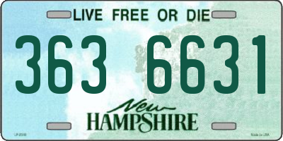 NH license plate 3636631
