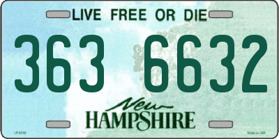 NH license plate 3636632