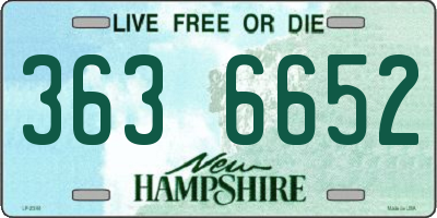 NH license plate 3636652