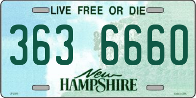 NH license plate 3636660