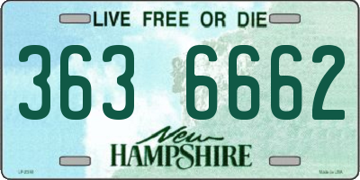 NH license plate 3636662