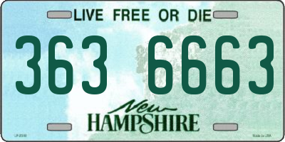 NH license plate 3636663