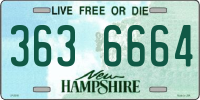 NH license plate 3636664