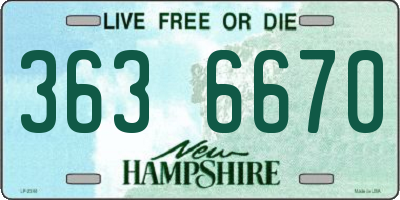 NH license plate 3636670