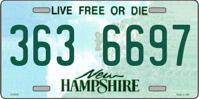 NH license plate 3636697