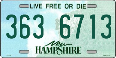 NH license plate 3636713