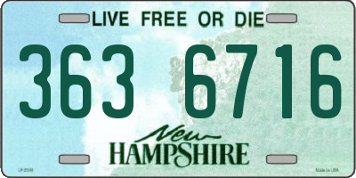 NH license plate 3636716