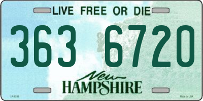NH license plate 3636720