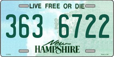 NH license plate 3636722