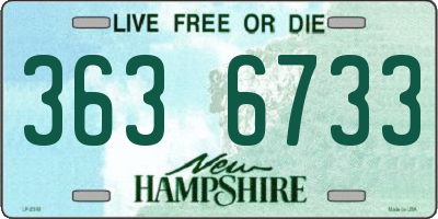 NH license plate 3636733