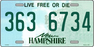 NH license plate 3636734